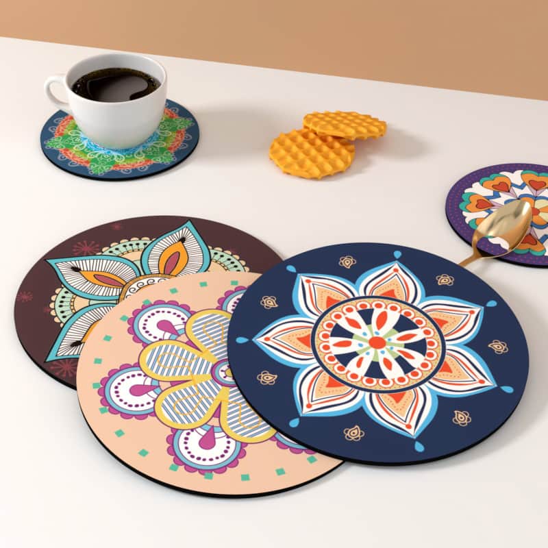 Personalized silicone coasters