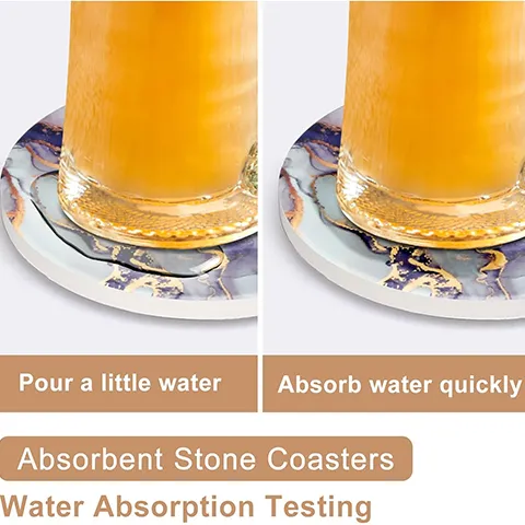 absorbent ceramic coasters water absorption test for condensation and spills