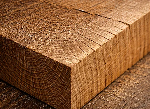 [REPLACE] Oak wood coaster displaying classic light grain