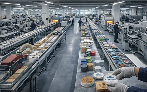 High-efficiency production line for wholesale drink coasters, supporting large volume OEM and ODM manufacturing