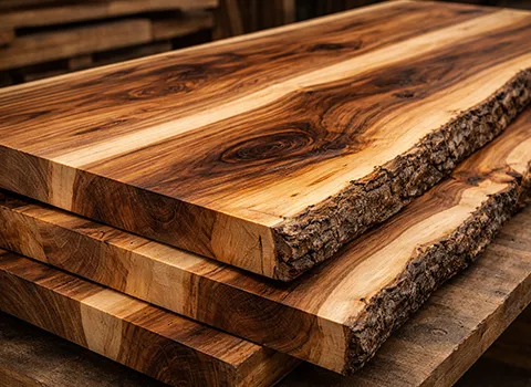 [REPLACE] Acacia wood coaster with varied grain patterns